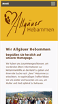 Mobile Screenshot of allgaeuer-hebammen.de